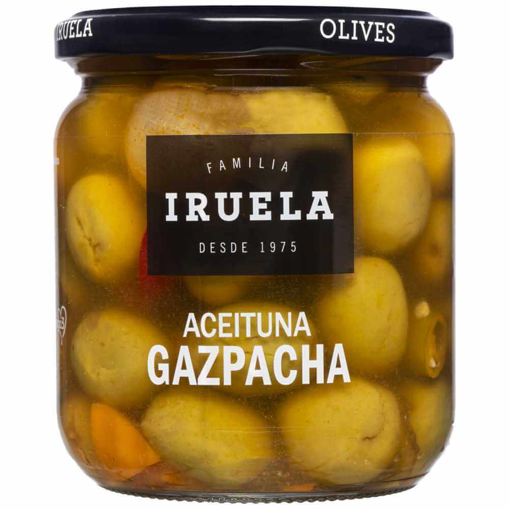 Conserve d'olives vertes espagnoles et condiments Familia Iruela.